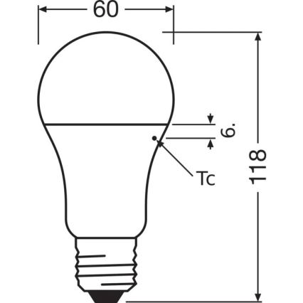 LED-Lampe A60 E27/13W/230V 3000K - Osram