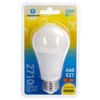 LED-Lampe A60 E27/26W/230V 4000K - Aigostar
