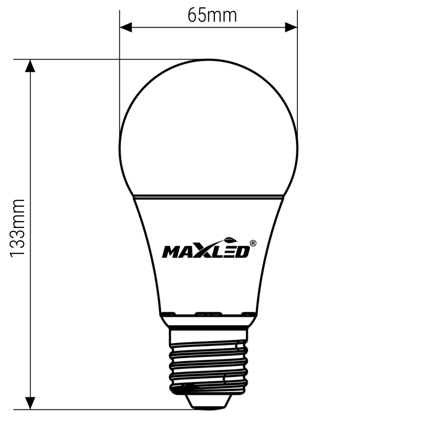 LED-Lampe A65 E27/15W/230V 4000K