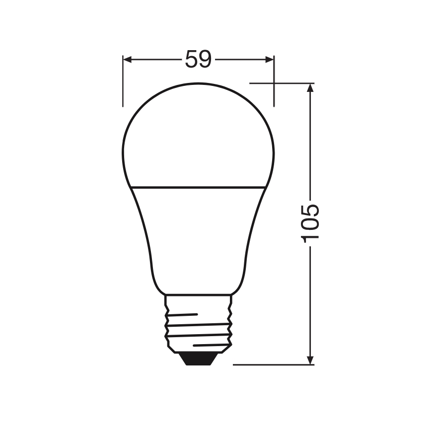 LED-Lampe CLASSIC A60 E27/8W/230V 2700K - Ledvance