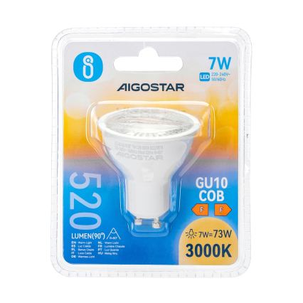 LED-Lampe COB GU10/7W/230V 3000K - Aigostar