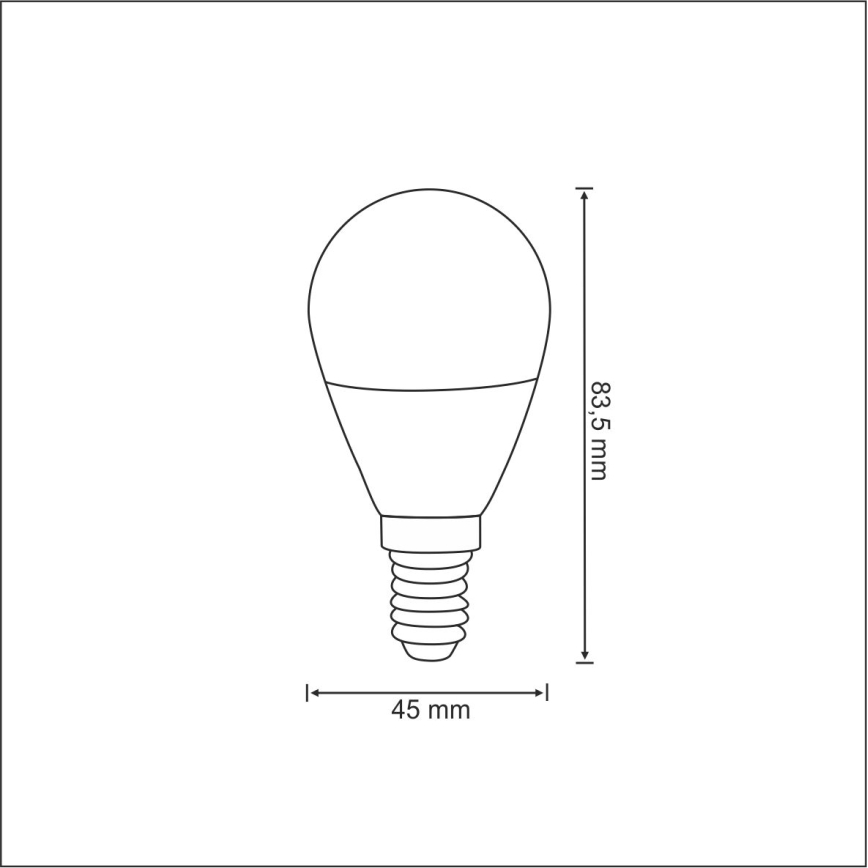 LED-Lampe E14/4,9W/230V 3000K