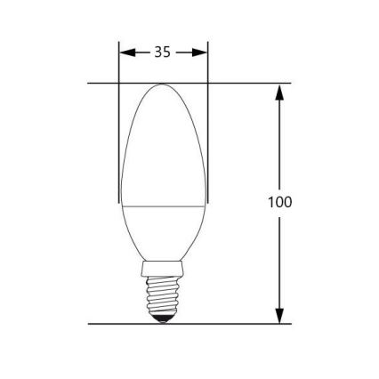 LED-Lampe E14/4W/230V 2700-3000K