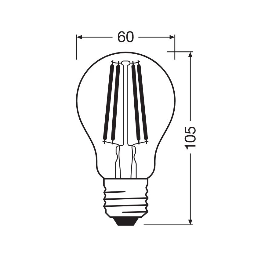 LED-Lampe FILAMENT A100 E27/11W/230V 2700K - Osram
