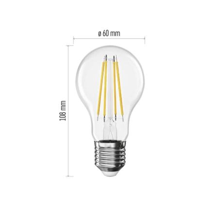 LED-Lampe FILAMENT A60 E27/5W/230V 4000K