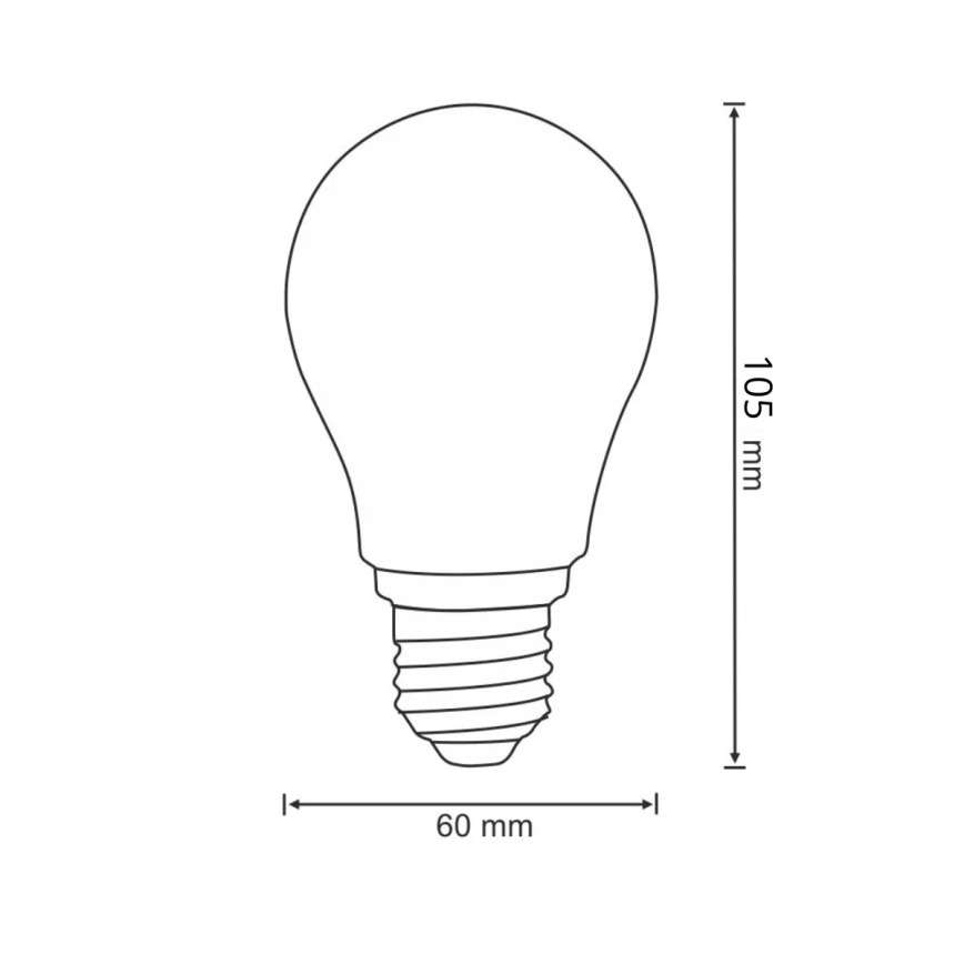 LED-Lampe FILAMENT A60 E27/6W/230V 3000K