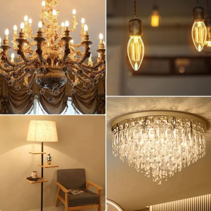 LED-Lampe FILAMENT C35 E14/6W/230V 2200K - Aigostar