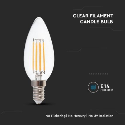 LED-Lampe FILAMENT E14/4W/230V 3000K