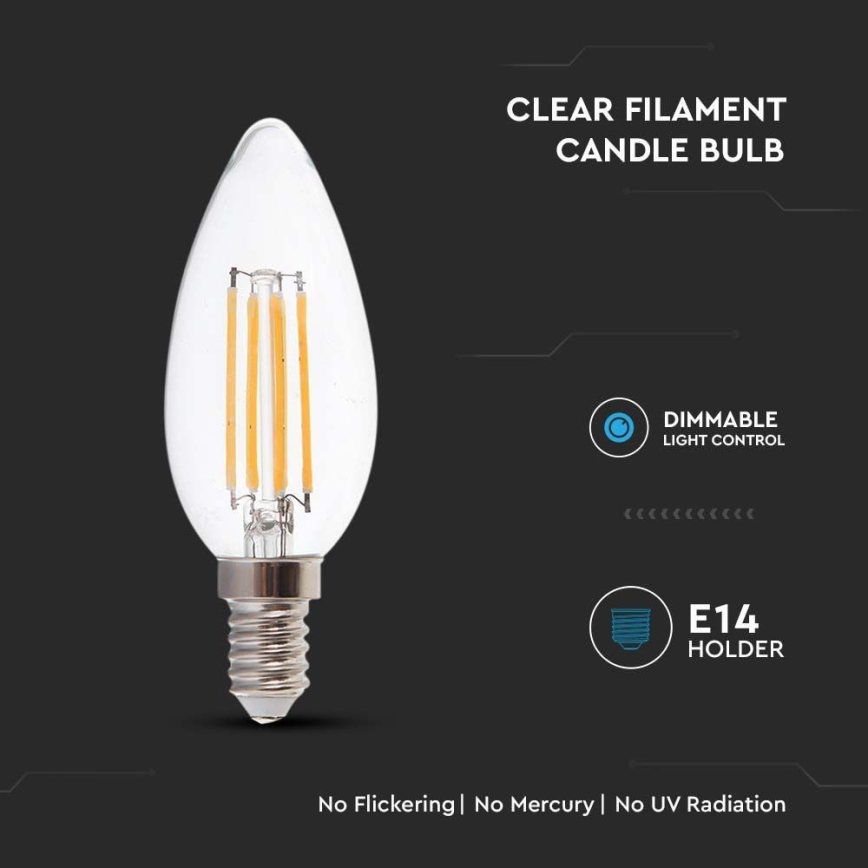 LED-Lampe FILAMENT E14/5,5W/230V 4000K