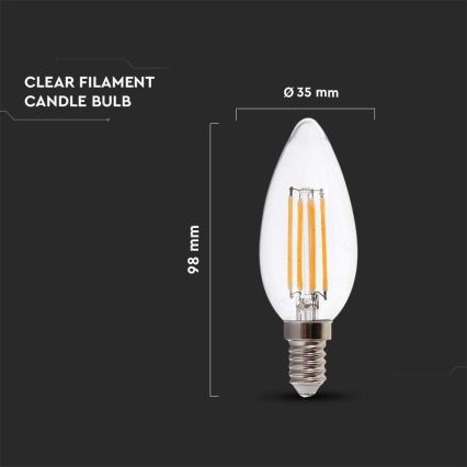 LED-Lampe FILAMENT E14/5,5W/230V 4000K