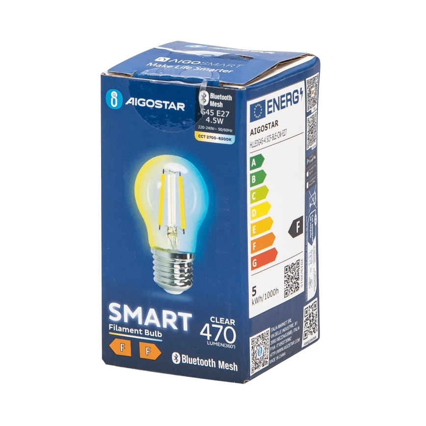 Dimmbare LED-Lampe FILAMENT MESH Smart G45 E27/4,5W/230V 2700-6500K - Aigostar