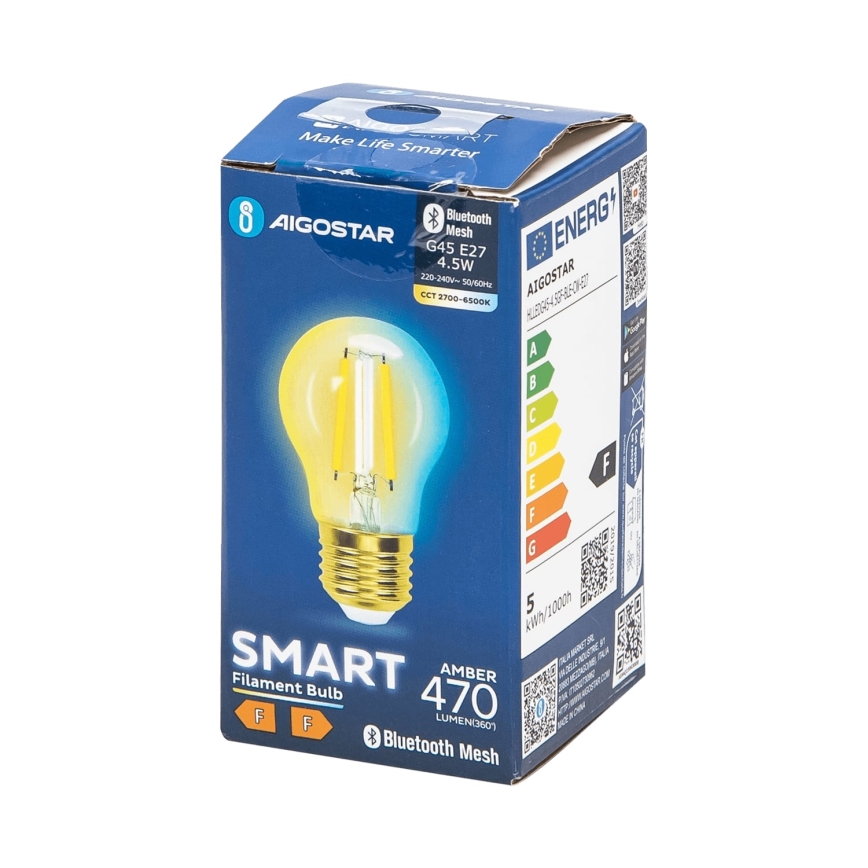 Dimmbare LED-Lampe FILAMENT MESH Smart G45 E27/4,5W/230V 2700-6500K - Aigostar