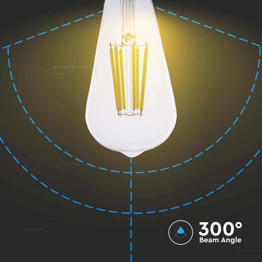 LED-Lampe FILAMENT ST64 E27/4W/230V 3000K