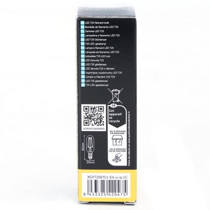 LED-Lampe FILAMENT T25 E14/4W/230V 3000K - BRILAGI