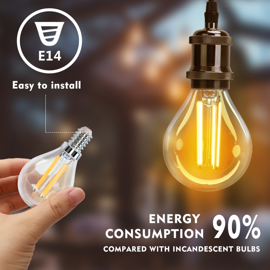 LED-Lampe G45 E14/4W/230V 2700K - Aigostar