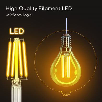 LED-Lampe G45 E14/4W/230V 2700K - Aigostar