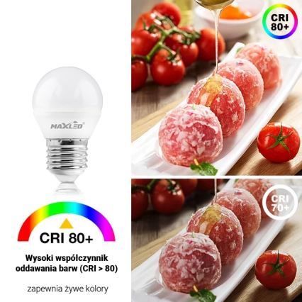 LED-Lampe G45 E27/8W/230V 4000K