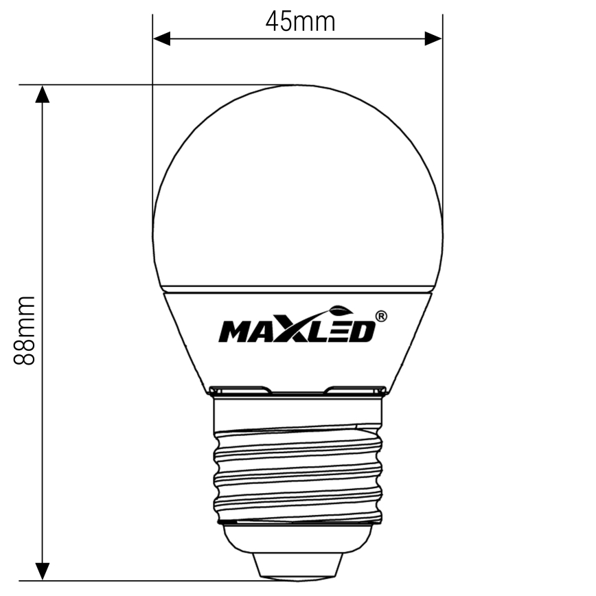 LED-Lampe G45 E27/8W/230V 4000K