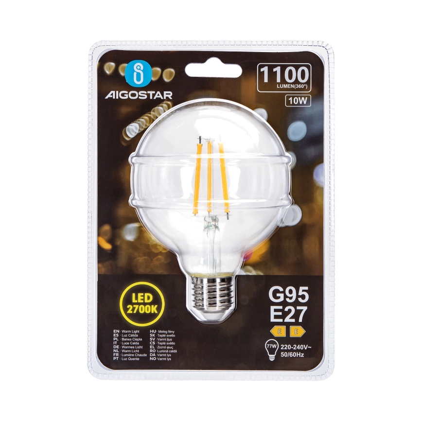 LED-Lampe G95 E27/10W/230V 2700K - Aigostar
