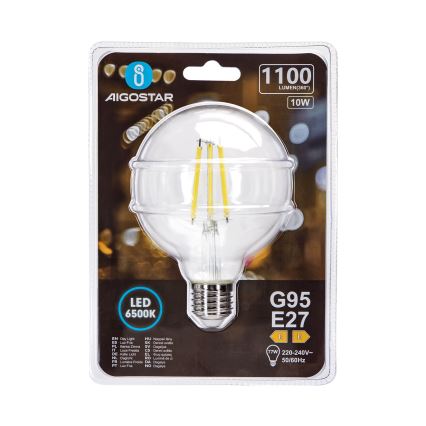 LED-Lampe G95 E27/10W/230V 6500K - Aigostar