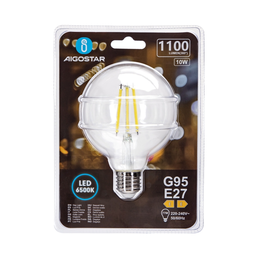 LED-Lampe G95 E27/10W/230V 6500K - Aigostar