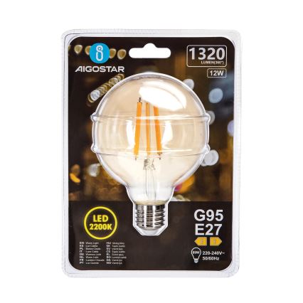 LED-Lampe G95 E27/12W/230V 2200K - Aigostar