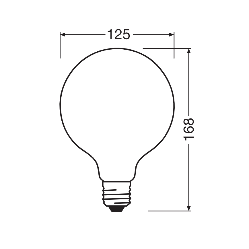 LED-Lampe GLOBE CLASSIC FILAMENT G125 E27/11,6W/230V 4000K - Ledvance