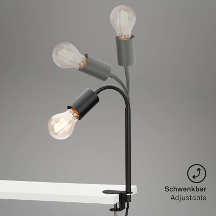 LED-Lampe mit Clip 1x E27/4,2W/230V 2700K schwarz