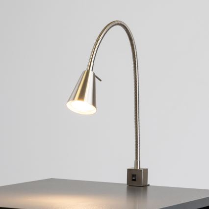 LED-Lampe mit Clip 1xGU10/4,7W/230V mattchrom