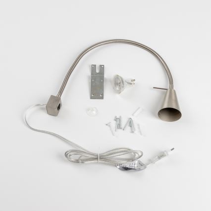 LED-Lampe mit Clip 1xGU10/4,7W/230V mattchrom