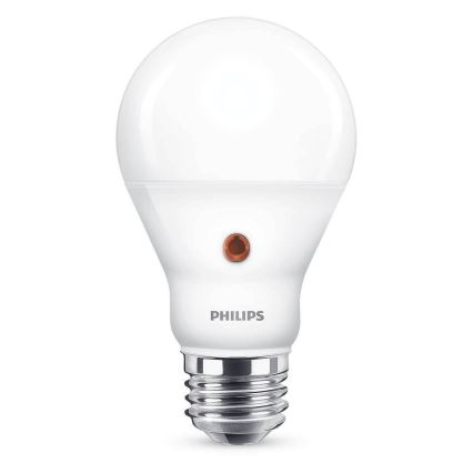 LED-Lampe mit Dämmerungssensor Philips E27/7,5W/230V 2700K