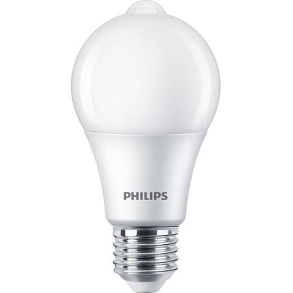 LED-Lampe mit Sensor Philips A60 E27/8W/230V 2700K