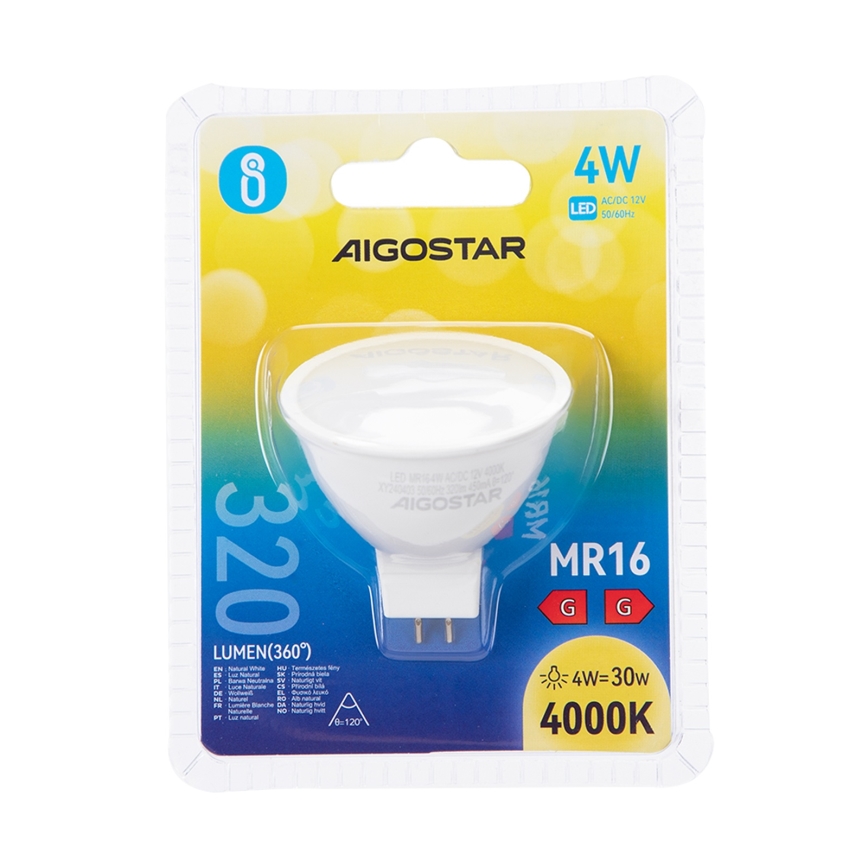 LED-Lampe MR16 GU5,3/4W/12V 4000K - Aigostar