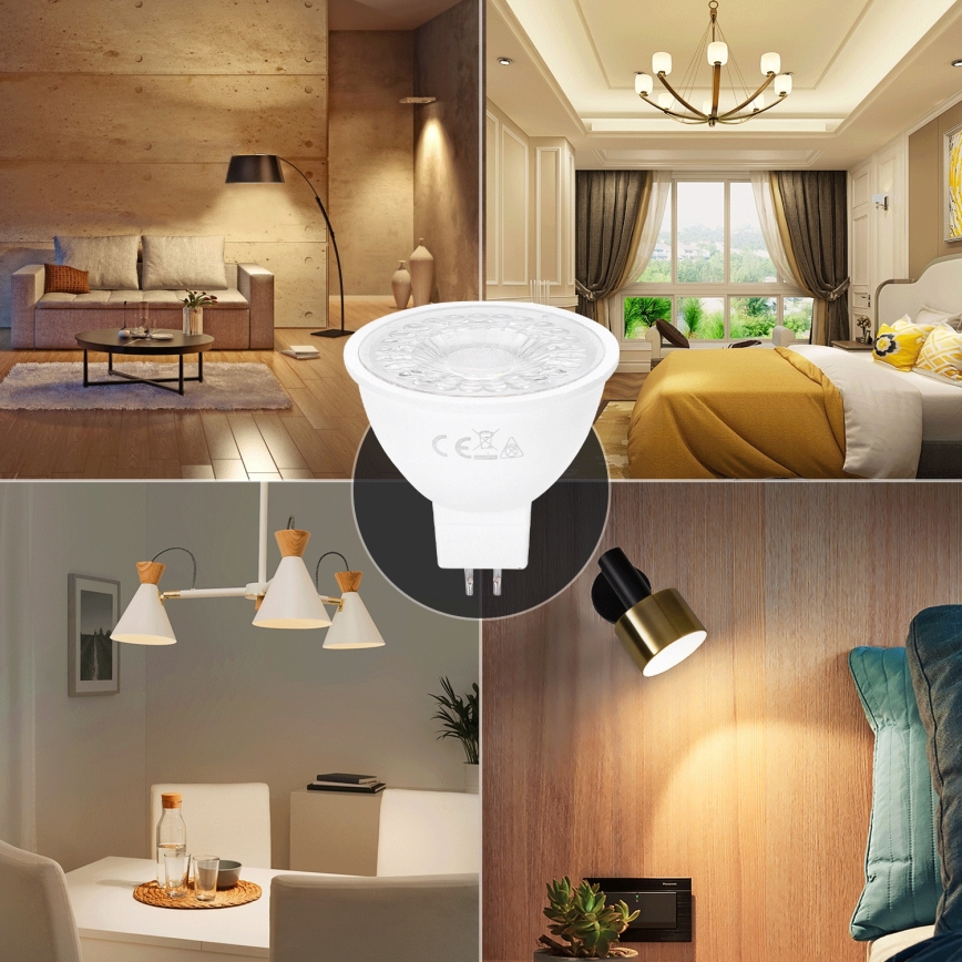 LED-Lampe MR16 GU5,3/6W/12V 3000K - Aigostar