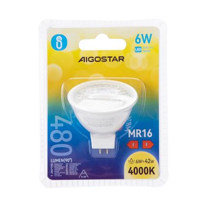 LED-Lampe MR16 GU5,3/6W/12V 4000K - Aigostar