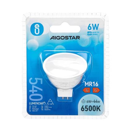 LED-Lampe MR16 GU5,3/6W/12V 6500K - Aigostar