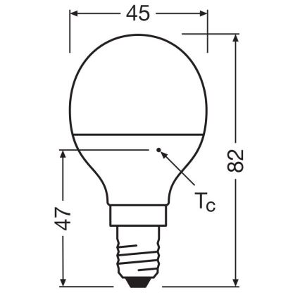LED-Lampe P40 E14/4,9W/230V 4000K - Osram