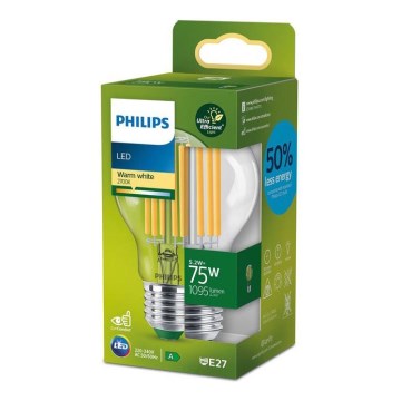 LED-Lampe Philips A60 E27/5,2W/230V 2700K