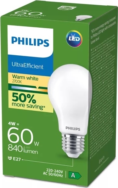 LED-Lampe Philips E27/4W/230V 2700K