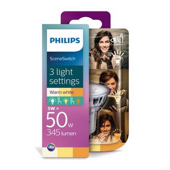 LED-Lampe Philips SCENE SWITCH GU10/5W/230V 2200K-2700K