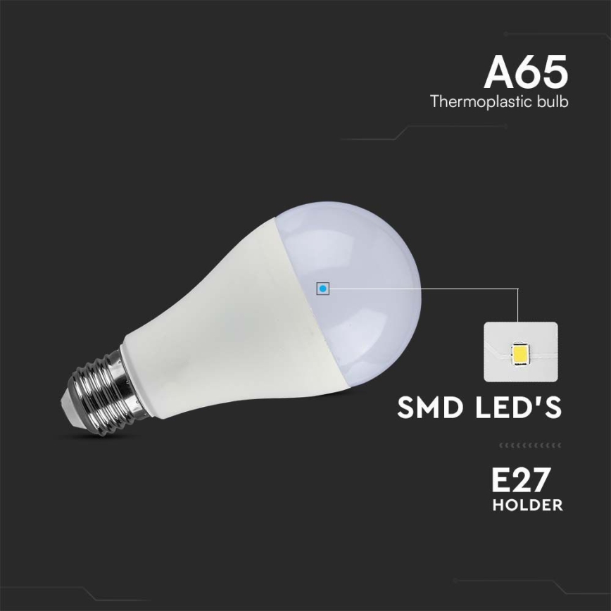 LED-Lampe SAMSUNG CHIP A65 E27/15W/230V 6500K