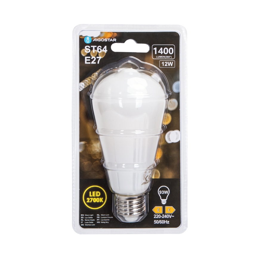 LED-Lampe ST64 E27/12W/230V 320° 2700K - Aigostar