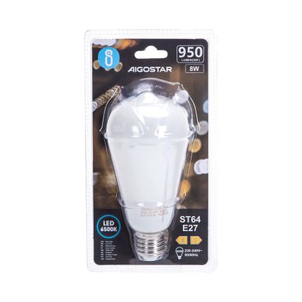 LED-Lampe ST64 E27/8W/230V 6500K - Aigostar
