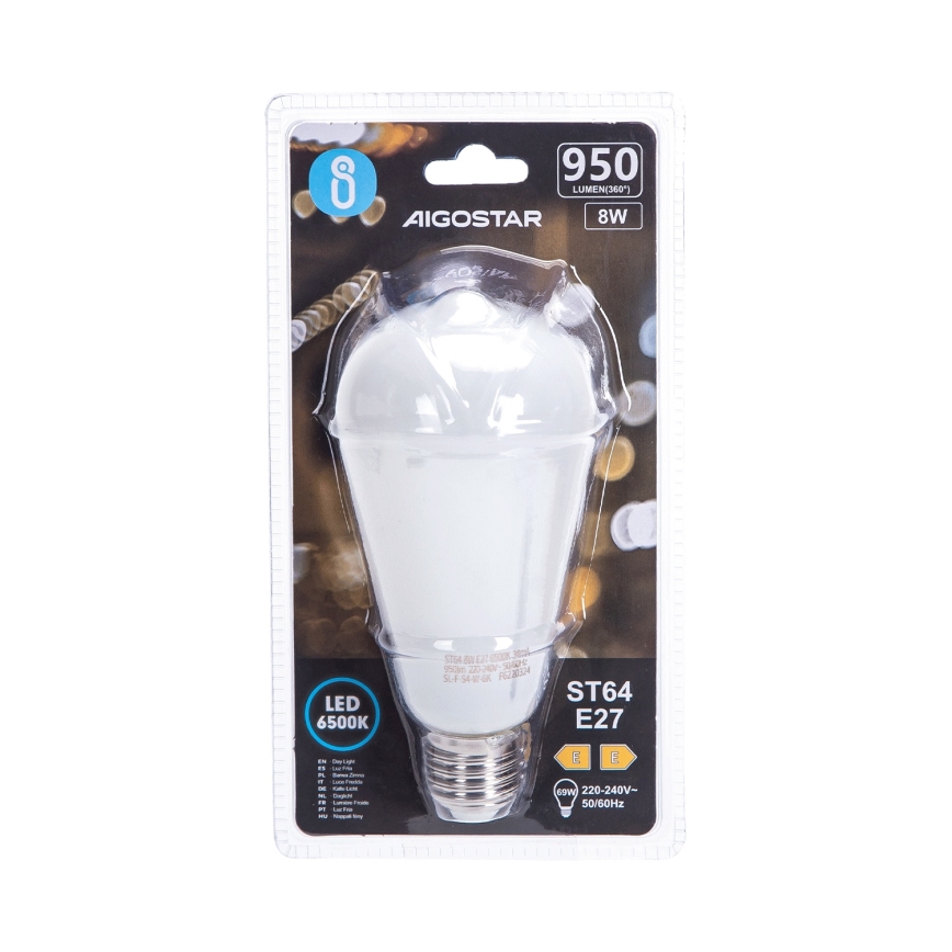 LED-Lampe ST64 E27/8W/230V 6500K - Aigostar