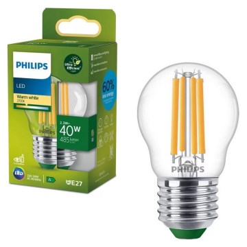 LED-Lampe ULTRAEFFICIENT VINTAGE Philips P45 E27/2,3W/230V 2700K