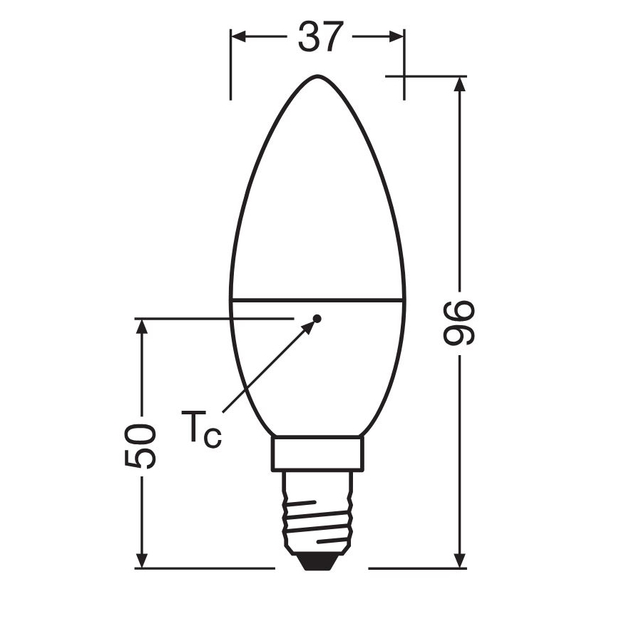 LED-Lampe VALUE B40 E14/4,9W/230V 6500K - Osram