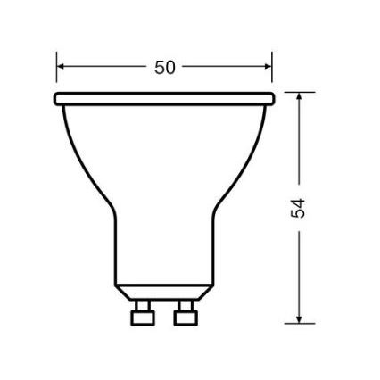 LED-Lampe VALUE PAR16 GU10/4,5W/230V 4000K 36° weiß - Osram