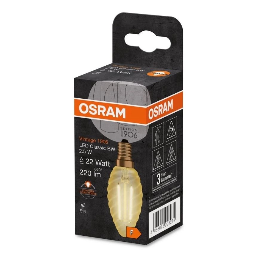 LED-Lampe VINTAGE E14/2,5W/230V 2400K - Osram