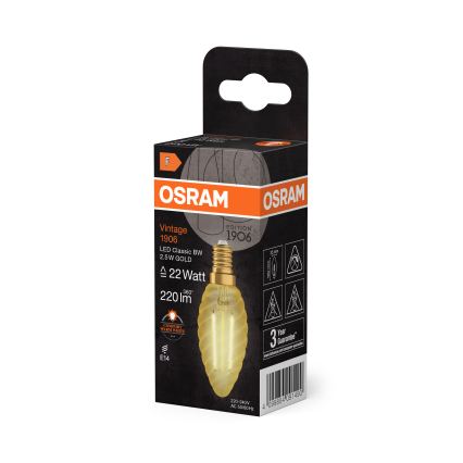 LED-Lampe Vintage-Filament E14/2,5W/230V 2400K - Osram