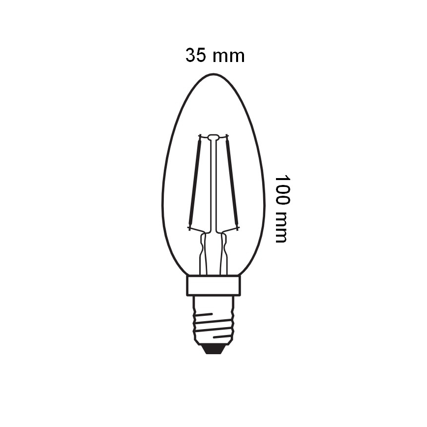 LED-Lampe Vintage-Filament E14/2,5W/230V 2400K - Osram